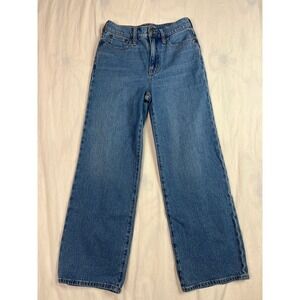 J. Crew Factory Women's Wide Leg Jeans in Medium Blue Denim